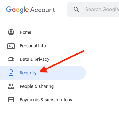 Security button on gmail